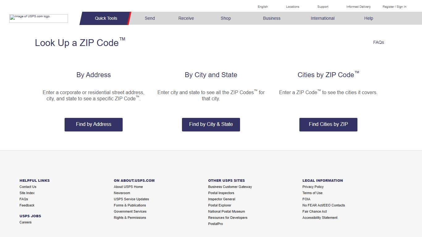 ZIP Code™ Lookup USPS